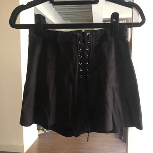 Suede High Waisted Shorts